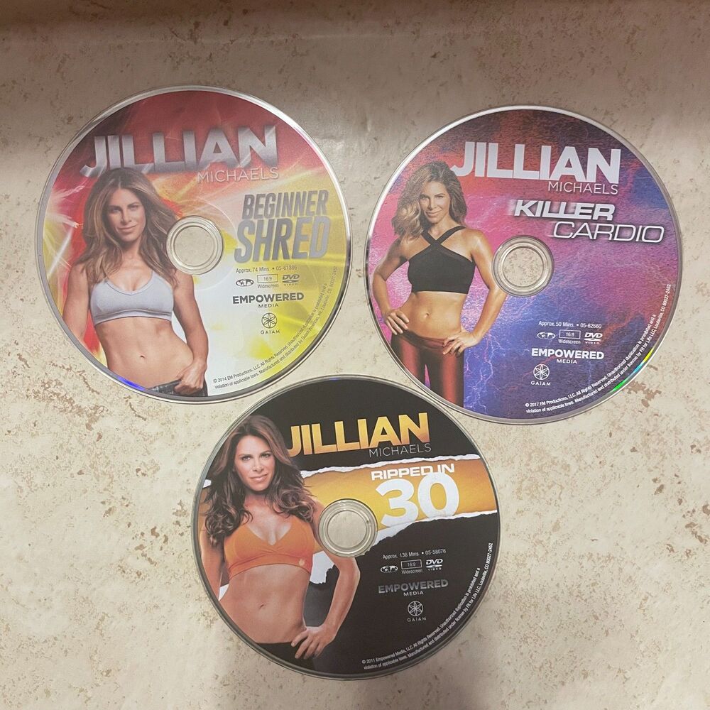 Set of Three Jillian Michaels Workout DVDs